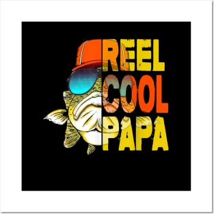 Fathers Day Gifts TShirt - Fishing Reel Cool Papa Posters and Art